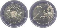 Lettland 2 Euro 2023 Ukrainische Sonnenblume brf - bankfrisch aus der Rolle