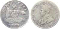 Australien 3 Pence George V. (1910-1936) - Känguruh und Emu -