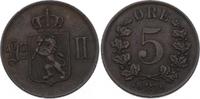 Norwegen 5 Öre 1 Oscar II. 1872-1905. -