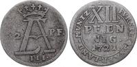 Osnabrück, Bistum 12 Pfennig Ernst August II. von York 1716-1728. -