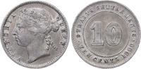 Malaysia-Straits Settlements 10 Cents Victoria 1837-1901. -