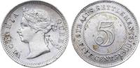 Malaysia-Straits Settlements 5 Cents Victoria 1837-1901. -