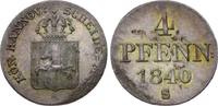 Braunschweig-Calenberg-Hannover 4 Pfennig Ernst August 1837-1851. -