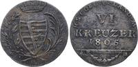 Sachsen-Coburg-Saalfeld 6 Kreuzer Franz 1800-1806. -