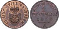 Lippe-Detmold Pfennig Paul Friedrich Emil Leopold 1851-1875. -
