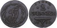 Schwarzburg-Rudolstadt 2 Pfennig Friedrich Günther 1807-1867. -