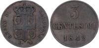 Italien-Sardinien 3 Centesimi Carlo Alberto 1831-1849. -