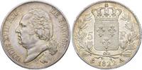 Frankreich 5 Francs au buste nu Ludwig XVIII. 1814, 1815-1824. -