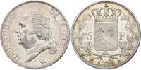 Frankreich 5 Francs au buste nu Ludwig XVIII. 1814, 1815-1824. -