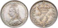 Großbritannien Threepence Victoria 1837-1901. -