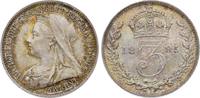 Großbritannien Threepence Victoria 1837-1901. -