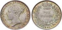 Großbritannien Sixpence Victoria 1837-1901. -