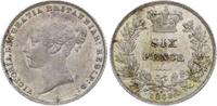 Großbritannien Sixpence Victoria 1837-1901. -