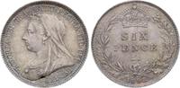 Großbritannien Sixpence Victoria 1837-1901. -
