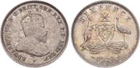 Australien Sixpence Edward VII. 1901-1910. -
