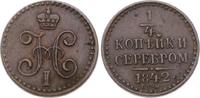Russland 1/4 Kopeke Nikolaus I. 1825-1855. -