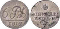 Schwarzburg-Rudolstadt 6 Pfennig Friedrich Günther 1807-1867. -