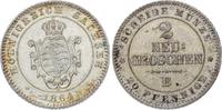 Sachsen-Albertinische Linie 2 Neugroschen Johann 1854-1873. -