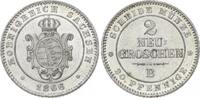 Sachsen-Albertinische Linie 2 Neugroschen Johann 1854-1873. -