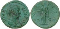 Kaiserzeit Dupondius Antoninus Pius für Faustina maior gestorben 141. -