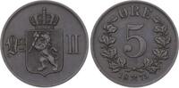 Norwegen 5 Öre 1 Oscar II. 1872-1905. -
