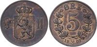 Norwegen 5 Öre 1 Oscar II. 1872-1905. -