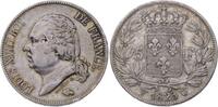 Frankreich 5 Francs au buste nu Ludwig XVIII. 1814, 1815-1824. -