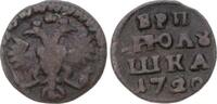 Russland Cu 1/4 Kopeke (Polushka) Peter I. der Große 1689-1725. -