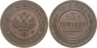 Russland Cu 3 Kopeken Nikolaus II. 1894-1917. -