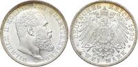 Württemberg 2 Mark Wilhelm II. 1891-1918. -