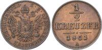 1/2 Kreuzer 1851  A Römisch Deutsches Reich Franz Joseph I. 1848-1916. Sehr schön-vorzüglich