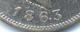 Italien - Italy 50 Centesimi 1863 MBN Viktor Emanuel II. 1861-1878 – Variante Jahreszahl F/VF