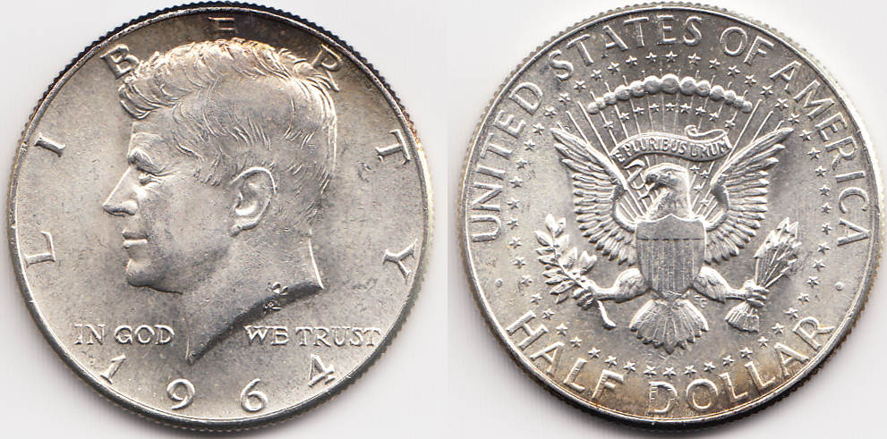 USA 1/2 Dollar 1964 Kennedy Half Dollar - Silber CH UNC | MA-Shops