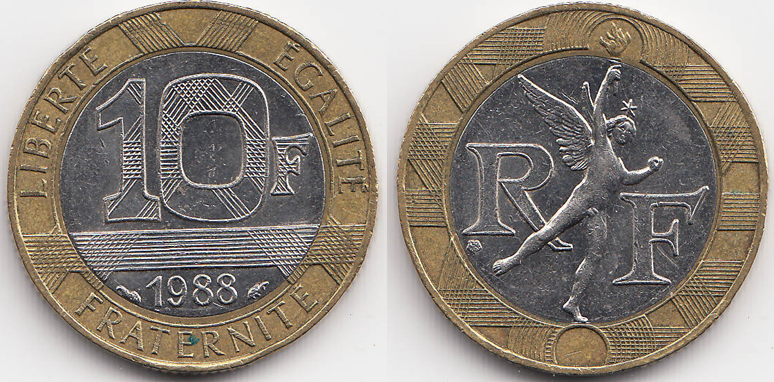 10 francs 1988 wert