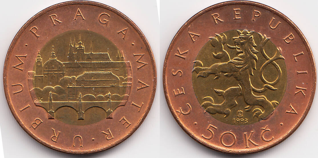 Tschechien Czech Repulic 50 Kronen Republik Seit 1993 CH UNC MA Shops