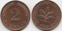 BRD 2 Pfennig Kupfer - Stempeldrehung -