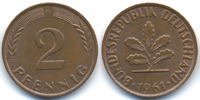 BRD 2 Pfennig Kupfer -