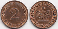 BRD 2 Pfennig Kupfer -