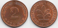 BRD 2 Pfennig Stahl/kupferplattiert -