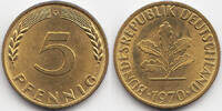 BRD 5 Pfennig Stahl/tombakplattiert -
