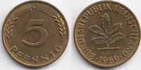 BRD 5 Pfennig Stahl/tombakplattiert -