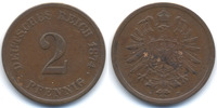 Kaiserreich 2 Pfennig kleiner Adler - Kupfer -