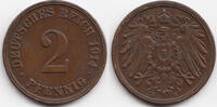 Kaiserreich 2 Pfennig großer Adler - Kupfer -
