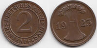 Weimarer Republik 2 Rentenpfennig Kupfer -