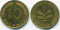 BRD 10 Pfennig Stahl/tombakplattiert -