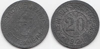 20 Pfennig 1921 Baden Ettenheim - Zink 1921 (Funck 124.6A) sehr schön/vorzüglich - Schrötlingsfehler