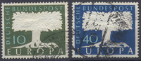 Bund 10 und 40 Pfennig Europa – Satz 2 Marken gestempelt