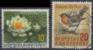 Bund 10 und 20 Pfennig Naturschutz – Satz 2 Marken gestempelt