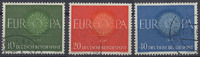 Bund 10 bis 40 Pfennig Europa – Satz 3 Marken gestempelt