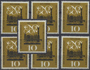 Bund 10 Pfennig 125 Jahre Deutsche Eisenbahn – Lot 7 Marken postfrisch